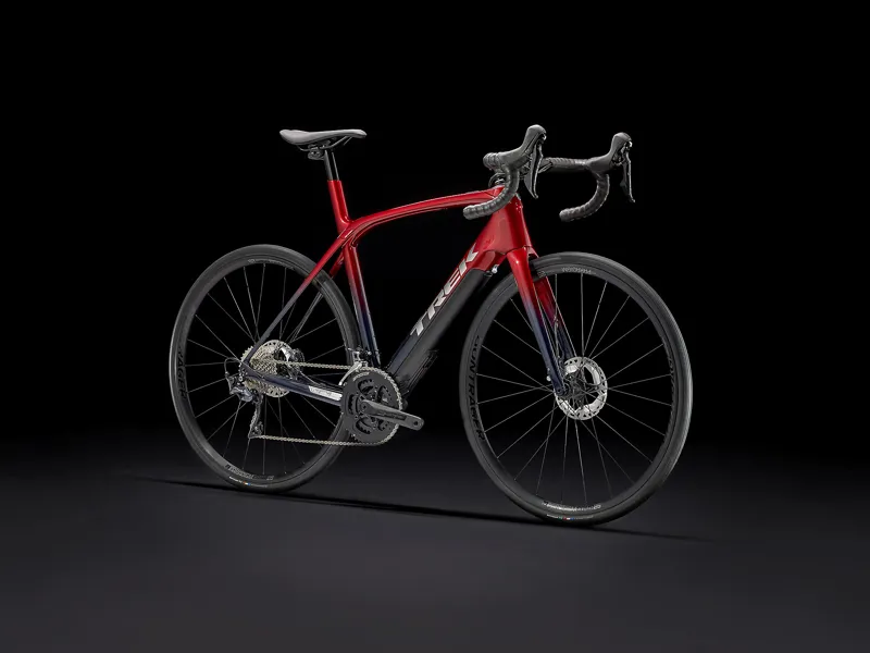 2022 Trek Domane+ Lt Road Bike Rage Red to Deep Dark Blue Fade-1